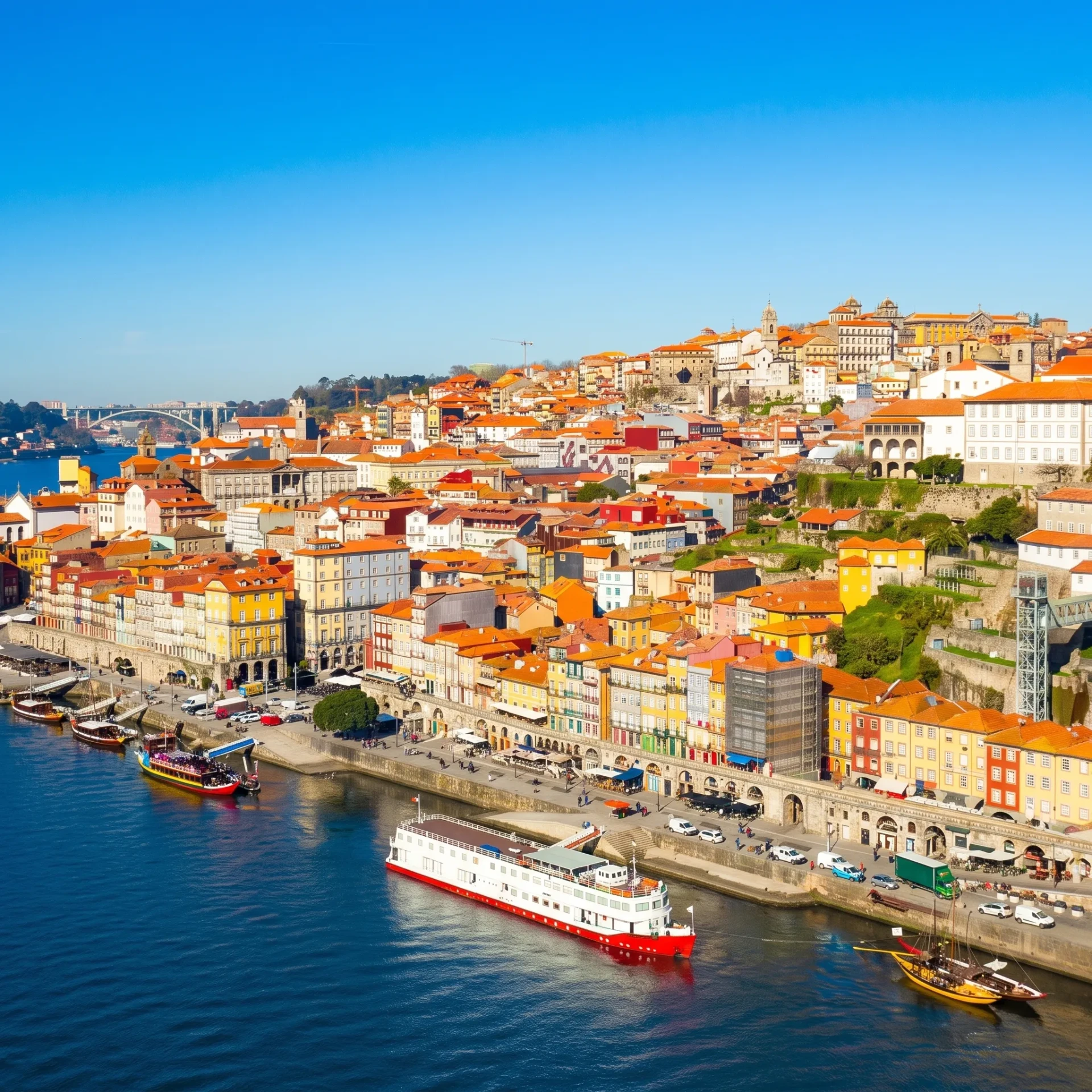 Casario português junto ao rio